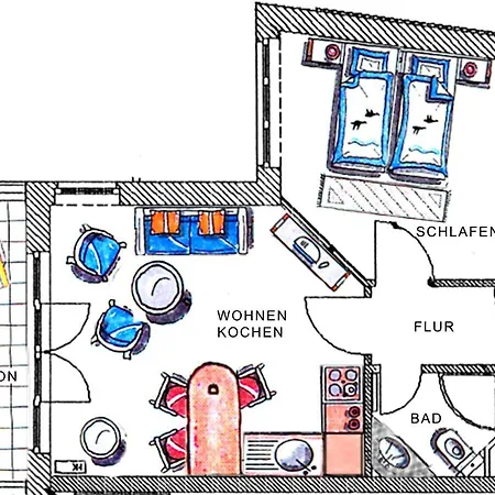 Haus Hansa 6 Apartamento *